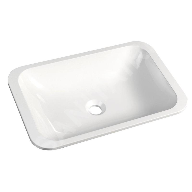 Sapho Japura - Lavabo à encastrer, 550x360 mm, sans trop-plein, blanc 50135