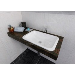 Sapho Japura - Lavabo à encastrer, 550x360 mm, sans trop-plein, blanc 50135