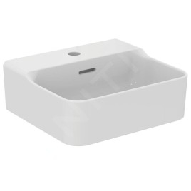 Ideal Standard Conca Ceram - Lave-main 400x350 mm, avec trop-plein, trou pour robinet, blanc T369501