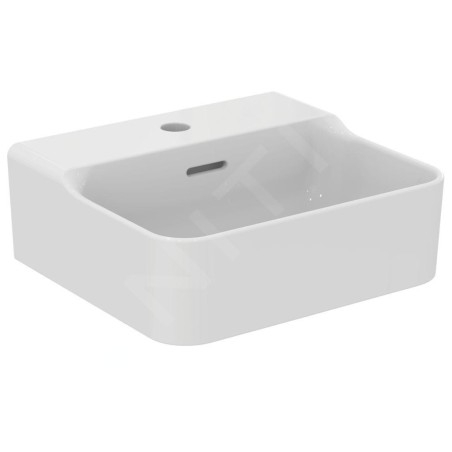 Ideal Standard Conca Ceram - Lave-main 400x350 mm, avec trop-plein, trou pour robinet, blanc T369501