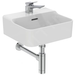 Ideal Standard Conca Ceram - Lave-main 400x350 mm, avec trop-plein, trou pour robinet, blanc T369501