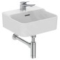 Ideal Standard Conca Ceram - Lave-main 400x350 mm, avec trop-plein, trou pour robinet, blanc T369501
