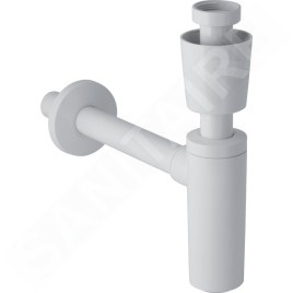 Geberit Accessoires - Siphon en tube plongeur pour lavabo, sortie horizontale, d 40 mm, 1 1/4 G, blanc alpin 151.035.11.1