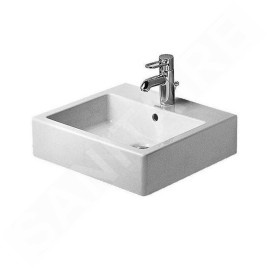 Duravit Vero - Lavabo 500x470 mm, avec un trou pour robinet, avec WonderGliss, blanc alpin 04545000001