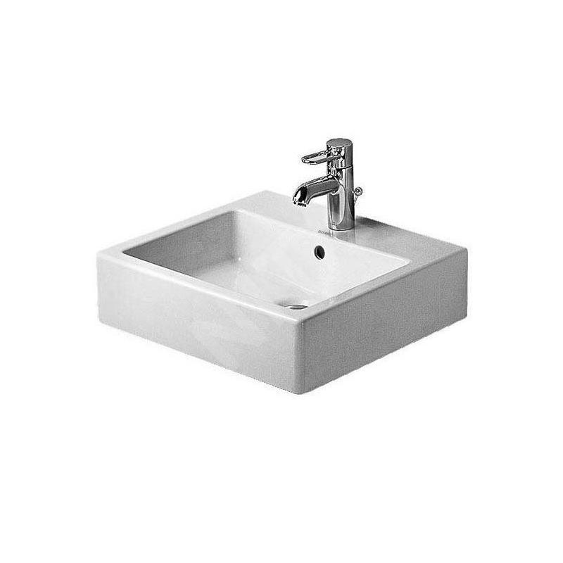 Duravit Vero - Lavabo 500x470 mm, avec un trou pour robinet, avec WonderGliss, blanc alpin 04545000001