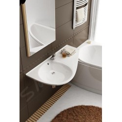 Ravak Avocado - Lavabo 850x450 mm, surface de desserte à droite, blanc XJ1P1100000