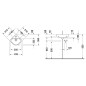 Duravit ME by Starck - Lave-mains d'angle 435x380 mm, avec 1 trou, avec WonderGliss, blanc alpin 07224300001