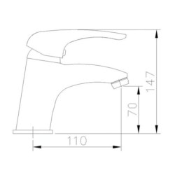Aqualine Kasiopea - Mitigeur de lavabo, chrome 1107-02