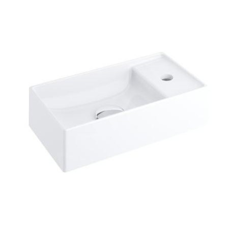 Ravak Veda 400 - Lave-mains Slim 400x220 mm, avec un trou pour robinetterie, blanc XJX01240000
