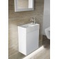 Ravak Veda 400 - Lave-mains Slim 400x220 mm, avec un trou pour robinetterie, blanc XJX01240000