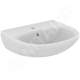 Ideal Standard Alpha - Lavabo 50x43 cm, avec trop-plein, trou pour robinetterie, blanc W331201