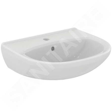 Ideal Standard Alpha - Lavabo 50x43 cm, avec trop-plein, trou pour robinetterie, blanc W331201