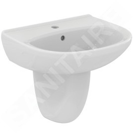 Ideal Standard Alpha - Lavabo 50x43 cm, avec trop-plein, trou pour robinetterie, blanc W331201