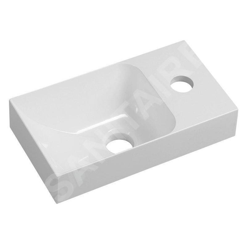 Sapho Small - Lave-mains Piccolino, 308x170 mm, sans trop-plein, trou pour robinet à droite, blanc PK305 Sapho Small - Lave-mains Piccolino, 308x170 mm, sans trop-plein, trou pour robinet à droite, blanc PK305