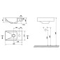 Sapho Small - Lave-mains Piccolino, 308x170 mm, sans trop-plein, trou pour robinet à droite, blanc PK305 Sapho Small - Lave-mains Piccolino, 308x170 mm, sans trop-plein, trou pour robinet à droite, blanc PK305