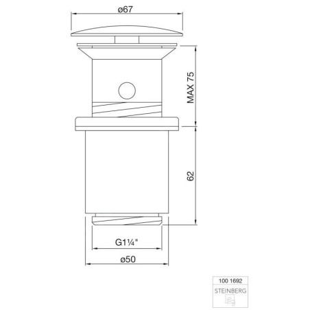 Steinberg 100 - Bonde refermable, ClickClack, chrome 100 1692