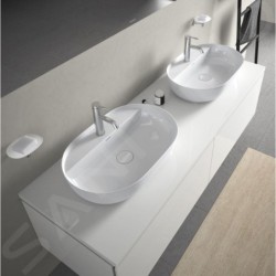 Duravit Luv - Vasque 600x400 mm, avec un trou pour robinet, DuraCeram, avec WonderGliss, blanc alpin 03806000001