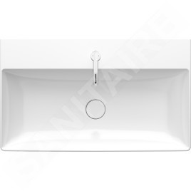 Duravit DuraSquare - Lavabo 800x470 mm, sans trop-plein, avec un trou pour robinet, DuraCeram, blanc 2353800041
