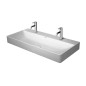 Duravit DuraSquare - Lavabo double 1000x470 mm, avec 2 trous pour robinet, DuraCeram, avec WonderGliss, blanc alpin 23531000431 Duravit DuraSquare - Lavabo double 1000x470 mm, avec 2 trous pour robinet, DuraCeram, avec WonderGliss, blanc alpin 23531000431