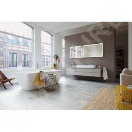 Duravit DuraSquare - Lavabo double 1000x470 mm, avec 2 trous pour robinet, DuraCeram, avec WonderGliss, blanc alpin 23531000431