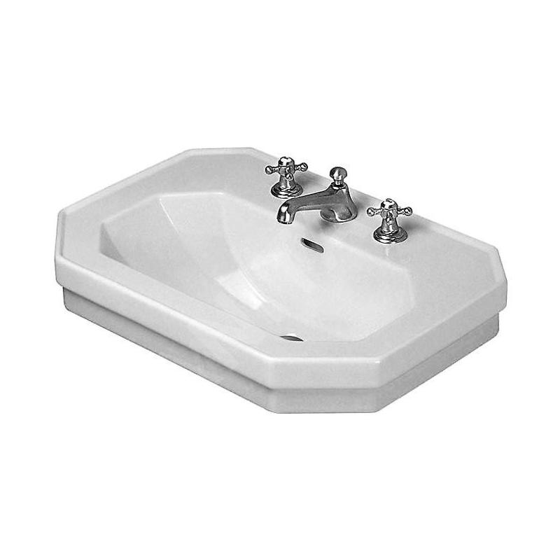 Duravit 1930 - Lavabo avec trop-plein, 700 mm x 500 mm, blanc - lavabo un trou, avec WonderGliss 04387000001 Duravit 1930 - Lavabo avec trop-plein, 700 mm x 500 mm, blanc - lavabo un trou, avec WonderGliss 04387000001