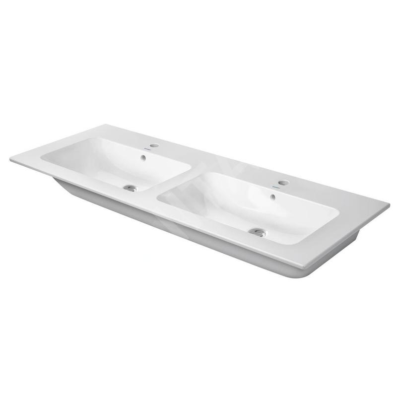 Duravit ME by Starck - Meuble-lavabo double 1300x490 mm, avec 2 trous pour robinet, blanc alpin 2336130000 Duravit ME by Starck - Meuble-lavabo double 1300x490 mm, avec 2 trous pour robinet, blanc alpin 2336130000
