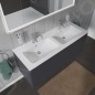 Duravit ME by Starck - Meuble-lavabo double 1300x490 mm, avec 2 trous pour robinet, blanc alpin 2336130000 Duravit ME by Starck - Meuble-lavabo double 1300x490 mm, avec 2 trous pour robinet, blanc alpin 2336130000