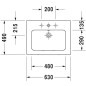 Duravit ME by Starck - Meuble-lavabo 630x490 mm, avec un trou pour robinet, blanc alpin 2336630000 Duravit ME by Starck - Meuble-lavabo 630x490 mm, avec un trou pour robinet, blanc alpin 2336630000