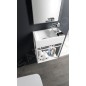 Sapho Lavabos - Lavabo Amarok 400x220 mm, 1 robinet à droite, marbre coulé, blanc AR500