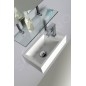 Sapho Lavabos - Lavabo Amarok 400x220 mm, 1 robinet à droite, marbre coulé, blanc AR500