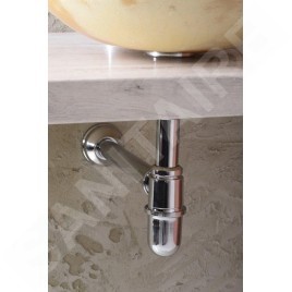 Sapho Antea - Siphon de lavabo, sortie d'évacucation 32 mm, chrome 9591