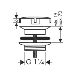 Hansgrohe Garnitures de vidage - Bonde non refermable, doré 50001990