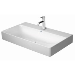 Duravit DuraSquare - Lavabo 800x470 mm, avec un trou pour robinet, DuraCeram, avec WonderGliss, blanc alpin 23538000411