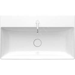 Duravit DuraSquare - Lavabo 800x470 mm, avec un trou pour robinet, DuraCeram, avec WonderGliss, blanc alpin 23538000411