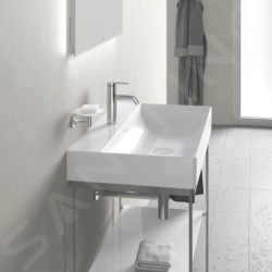 Duravit DuraSquare - Lavabo 800x470 mm, avec un trou pour robinet, DuraCeram, avec WonderGliss, blanc alpin 23538000411