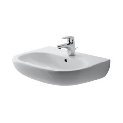 Duravit D-Code - Lavabo 550x430 mm, avec un trou pour robinet, blanc alpin 23105500002