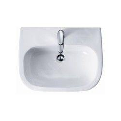 Duravit D-Code - Lavabo 550x430 mm, avec un trou pour robinet, blanc alpin 23105500002