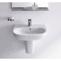 Duravit D-Code - Lavabo 550x430 mm, avec un trou pour robinet, blanc alpin 23105500002