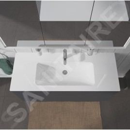 Duravit ME by Starck - Meuble-lavabo 1230x490 mm, avec un trou pour robinet, blanc alpin 2336120000