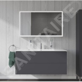 Duravit ME by Starck - Meuble-lavabo 1230x490 mm, avec un trou pour robinet, blanc alpin 2336120000