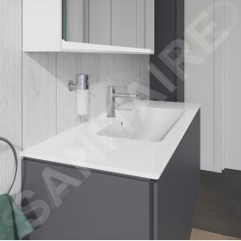 Duravit ME by Starck - Meuble-lavabo 1230x490 mm, avec un trou pour robinet, blanc alpin 2336120000