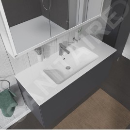 Duravit ME by Starck - Meuble-lavabo 1230x490 mm, avec un trou pour robinet, blanc alpin 2336120000