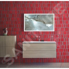 Duravit ME by Starck - Meuble-lavabo 1230x490 mm, avec un trou pour robinet, blanc alpin 2336120000