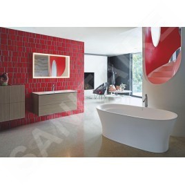 Duravit ME by Starck - Meuble-lavabo 1230x490 mm, avec un trou pour robinet, blanc alpin 2336120000