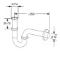 Kludi Siphons - Siphon tube, modèle standard 1 1/4 chrome 1025005-00 Kludi Siphons - Siphon tube, modèle standard 1 1/4 chrome 1025005-00