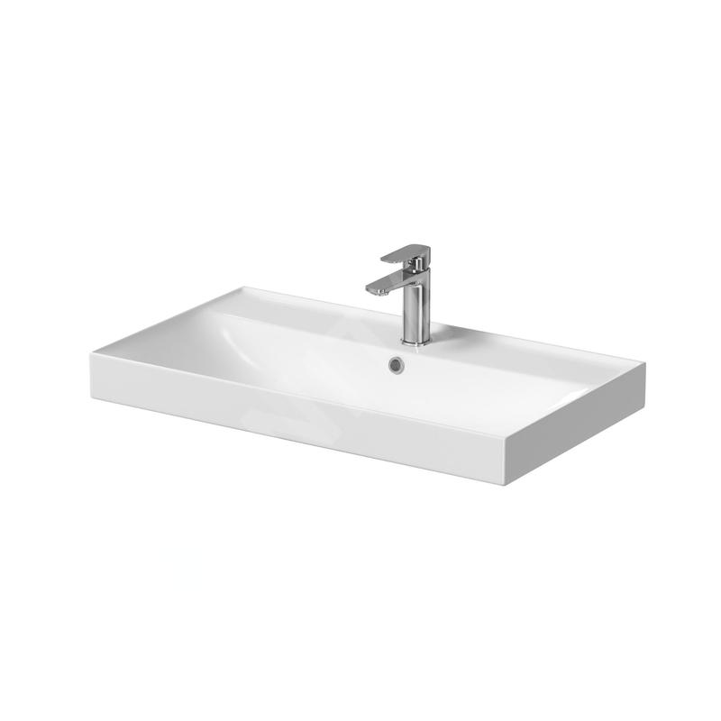 kielle Arkas I - lavabo, 81x46 cm, avec trop-plein,1 trou pour robinetterie, blanc 30611800 kielle Arkas I - lavabo, 81x46 cm, avec trop-plein,1 trou pour robinetterie, blanc 30611800