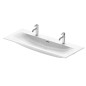 Duravit Viu - Lavabo double 1230x490 mm, avec 2 trous pour robinet, avec WonderGliss, blanc alpin 23441200241 Duravit Viu - Lavabo double 1230x490 mm, avec 2 trous pour robinet, avec WonderGliss, blanc alpin 23441200241
