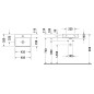 Duravit DuraSquare - Lave-mains 450x350 mm, avec un trou pour robinet, DuraCeram, blanc alpin 0732450041
