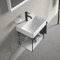 Duravit DuraSquare - Lave-mains 450x350 mm, avec un trou pour robinet, DuraCeram, blanc alpin 0732450041