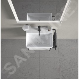 Duravit DuraSquare - Lave-mains 450x350 mm, avec un trou pour robinet, DuraCeram, blanc alpin 0732450041